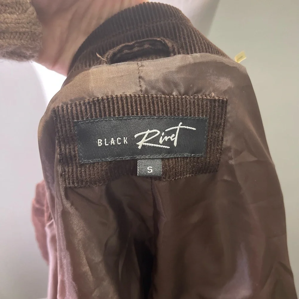 Black Rivet‎ Women's Brown Corduroy A-Line Swing Coat Size Small